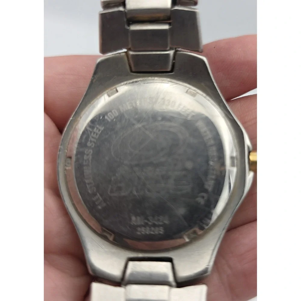 Fossil Blue AM3424 Two-Tone Silver & Gold 8.5" Men's Watch 100 Meters 36mm Case - Picture 5 of 5